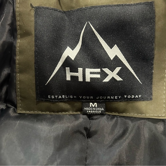 HFX WOMEN'S WATER & WIND PROOF Parka COAT Army Green Size M - Picture 5 of 8